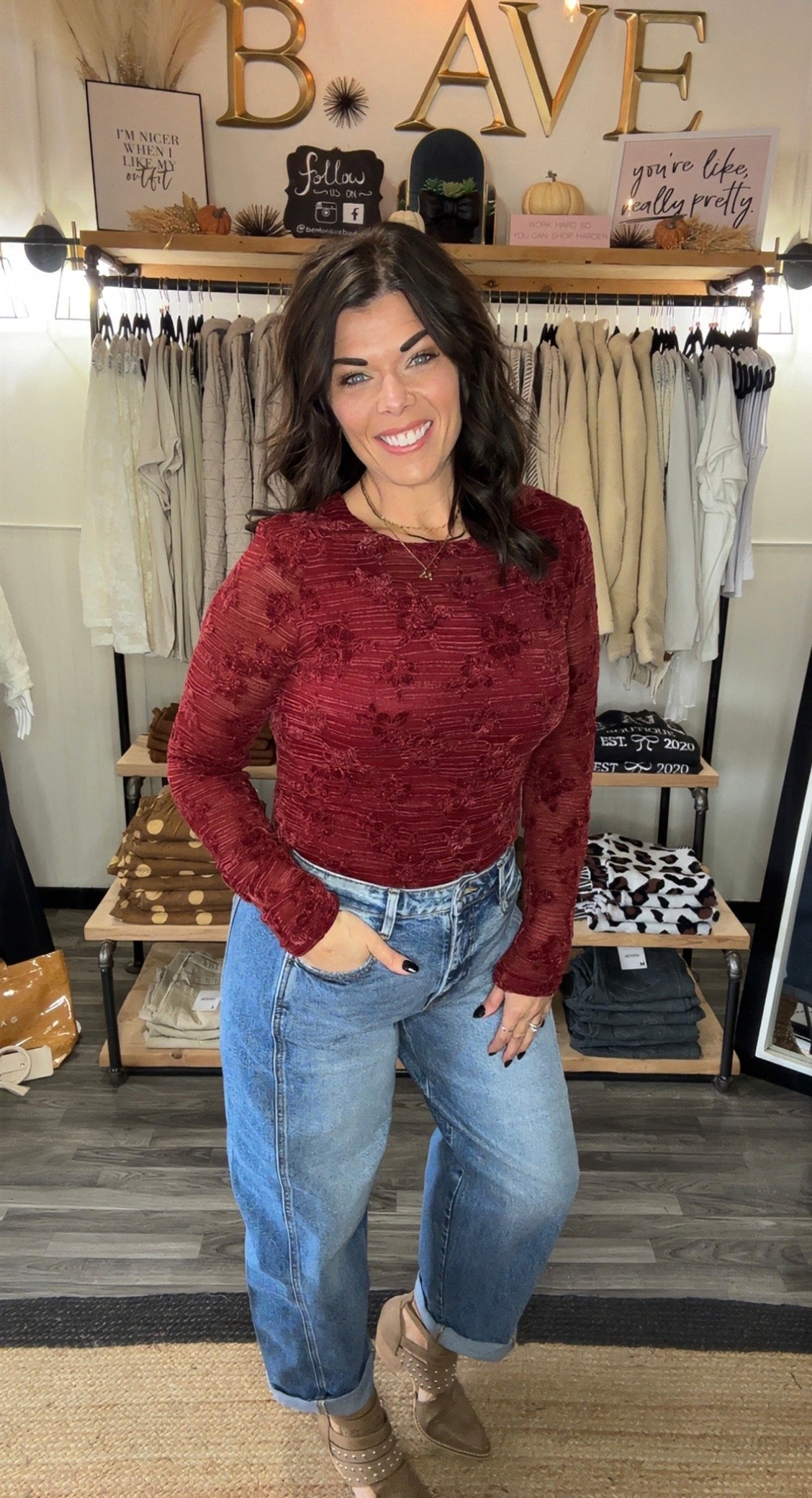 Floral Embroidered Lace Top