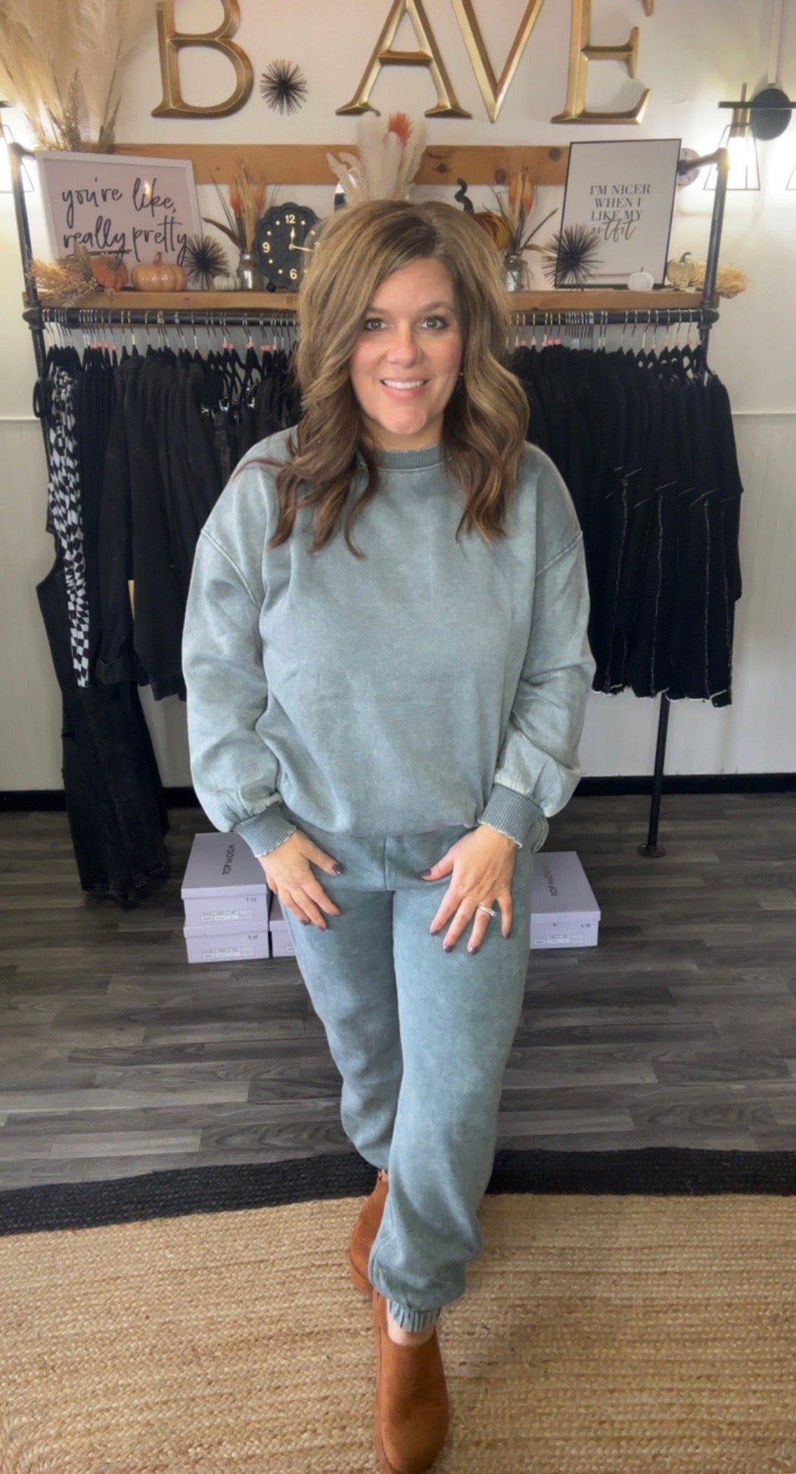 Ash Jade Acid Wash Pullover