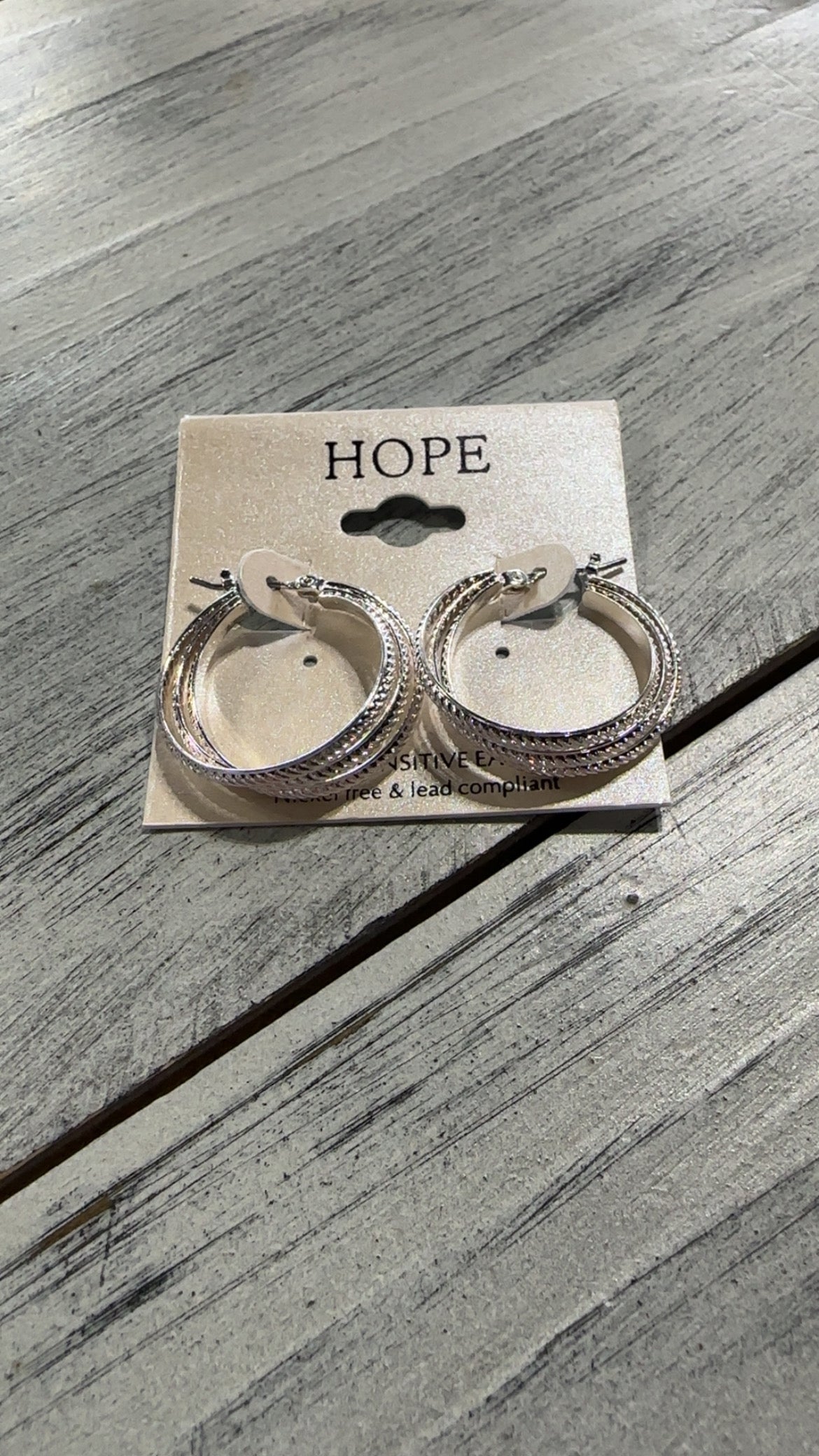 3 Layered Textured Hoop Earrings