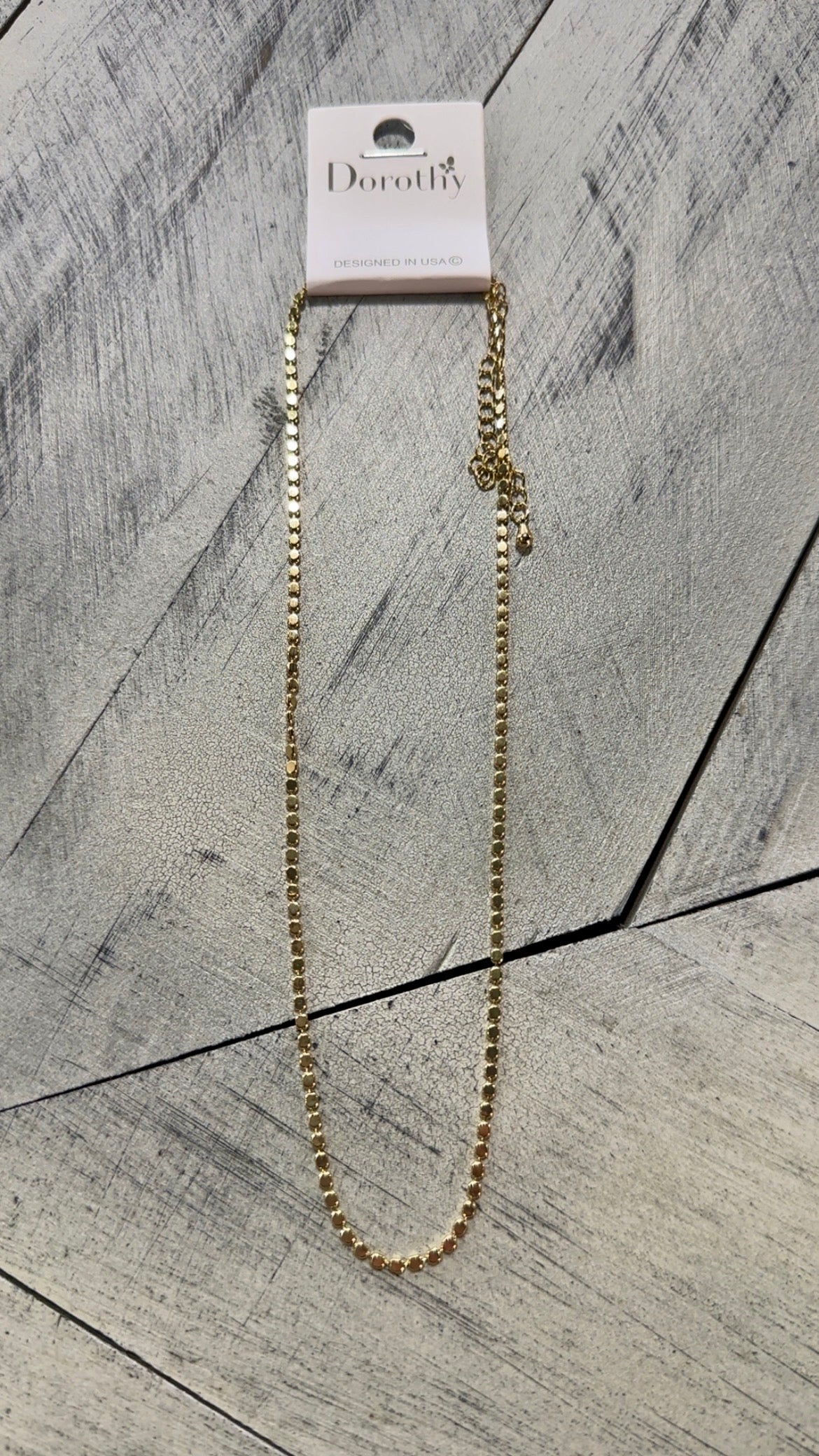 Gold Dainty Cube Chain Necklace