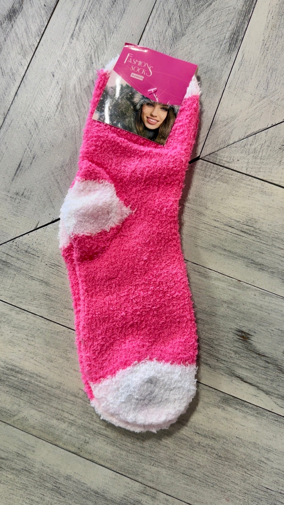 Two Tone Fuzzy Lounge Socks