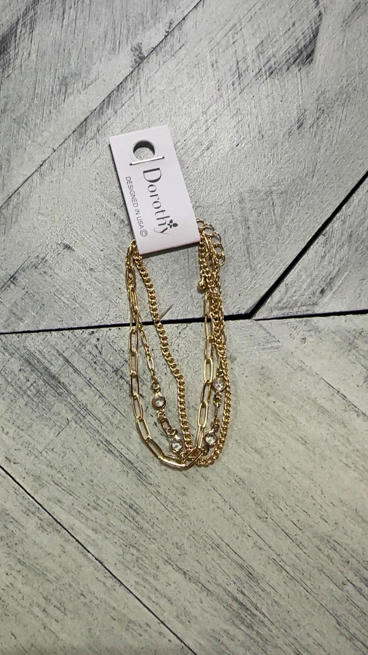 Gold 3 Layer Multi Chain Bracelet