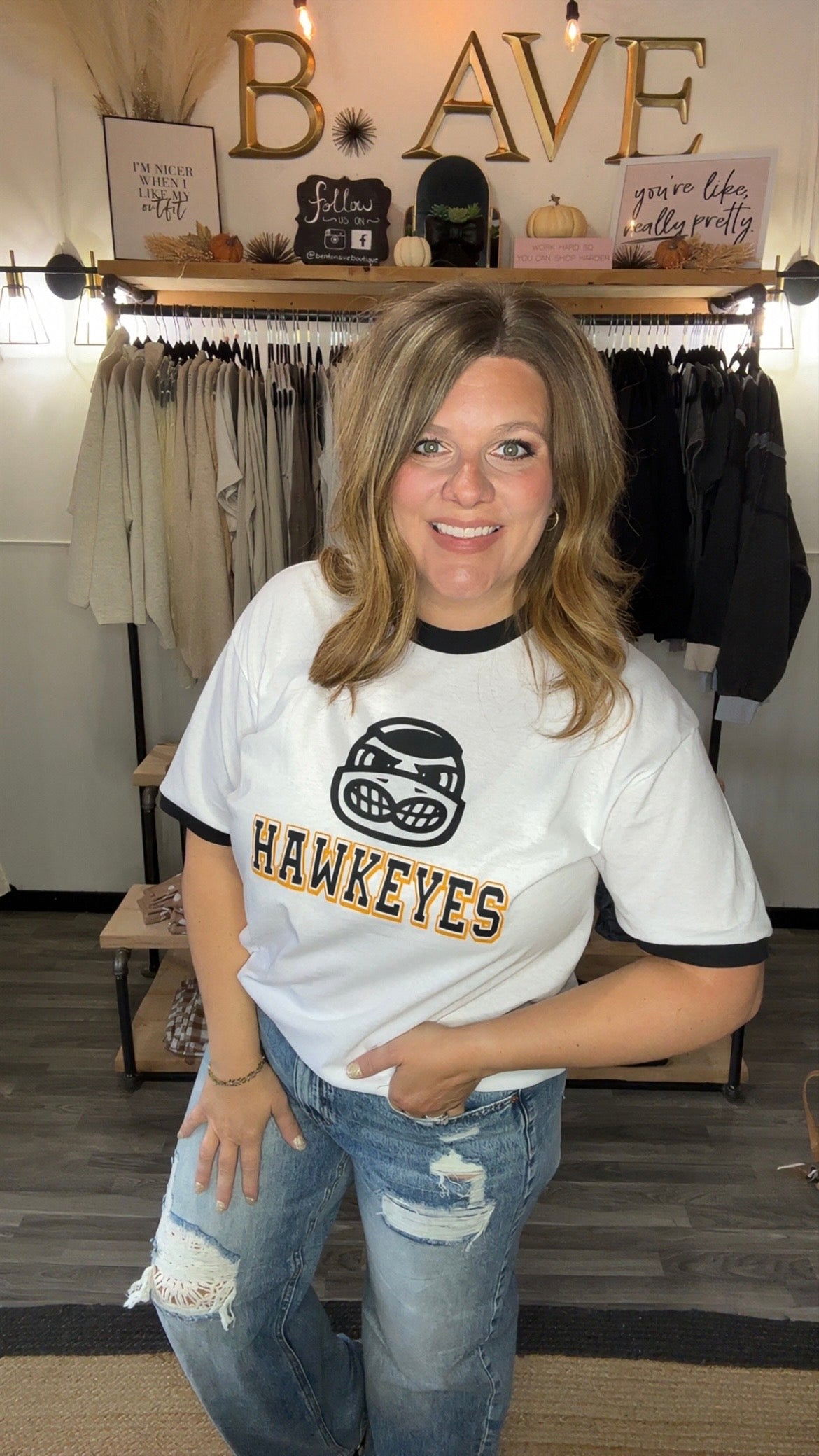 Hawkeyes/Cyclones Ringer Tee