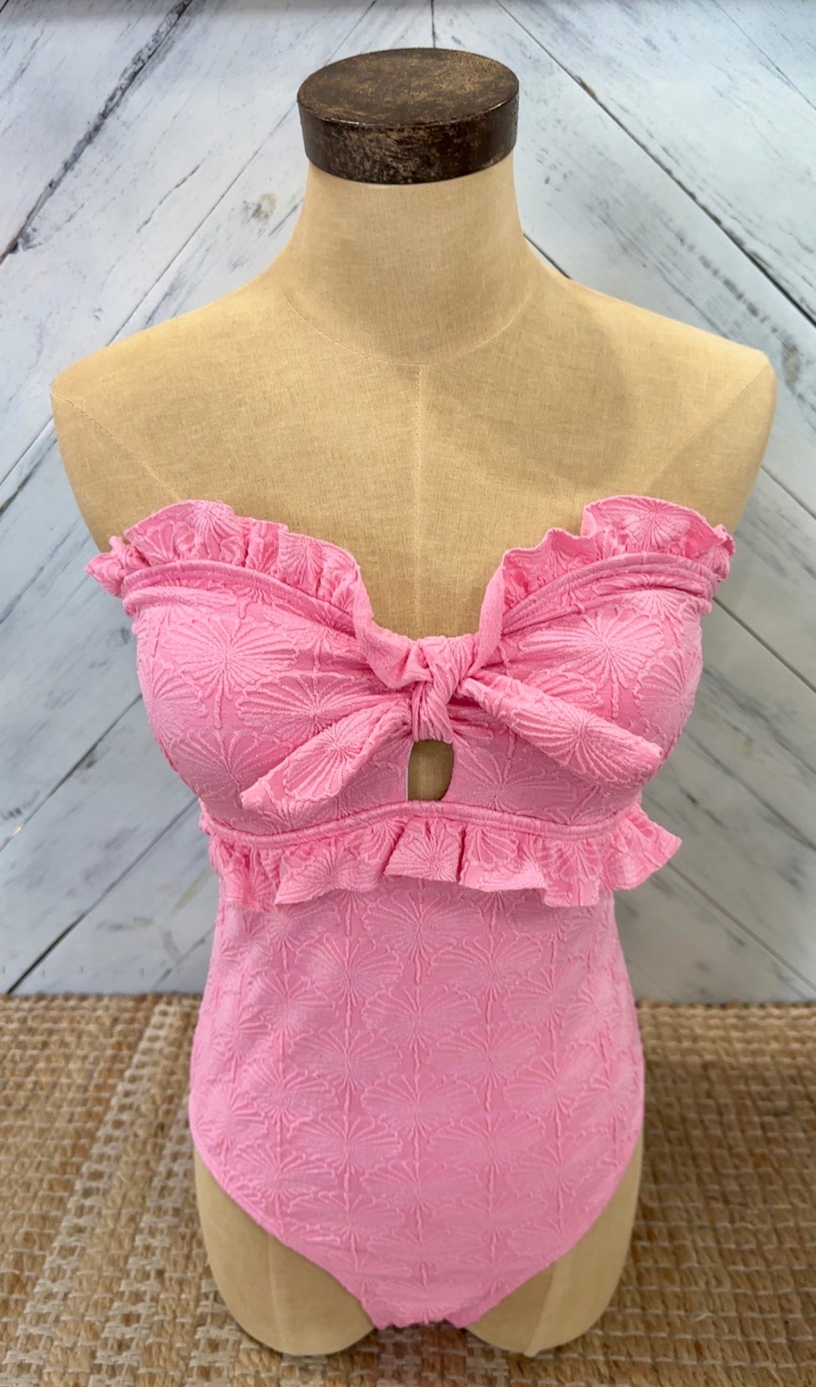 Pink Seashell Ruffle Swimsuit