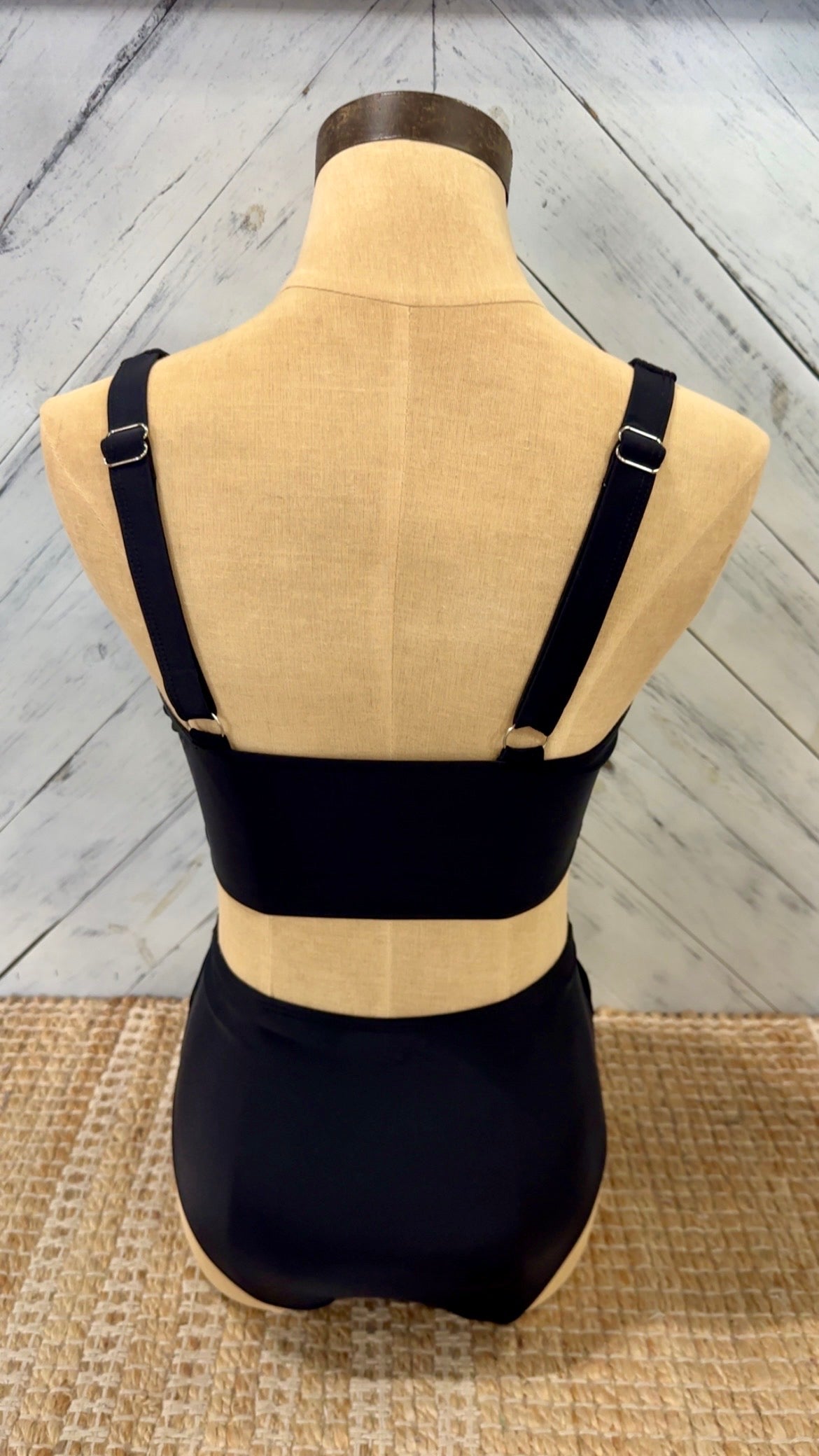Black Twist Front High Waist Bikini