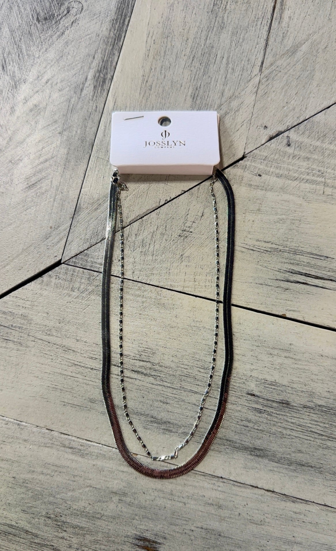Double Snake & Largo Chain Necklace