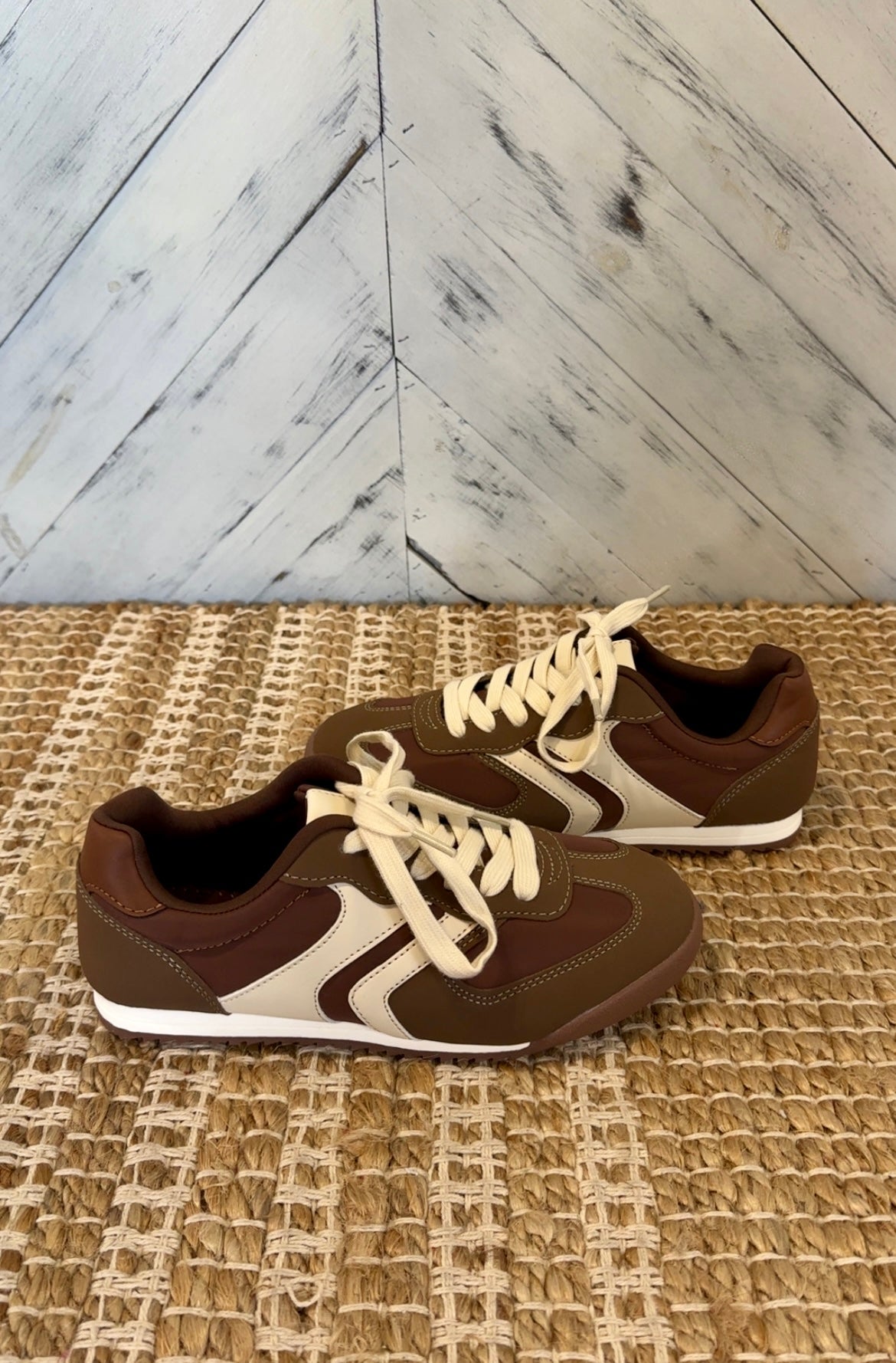 Brown & Beige Sneakers