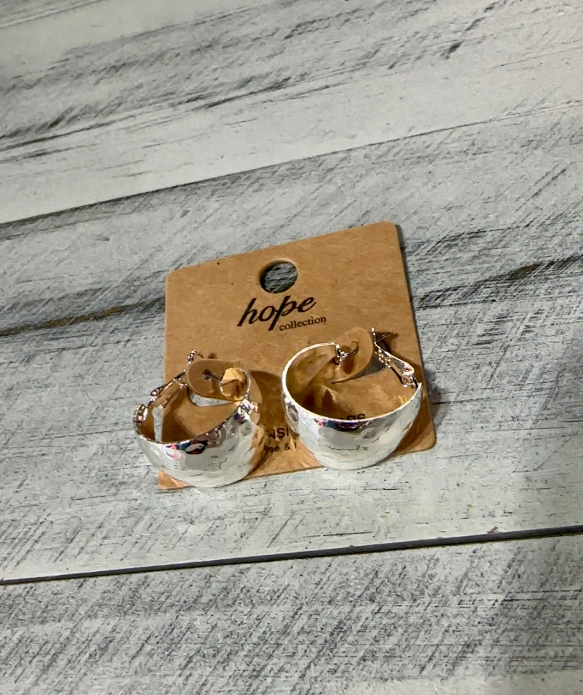 Hammer Textured Hoop Earrings