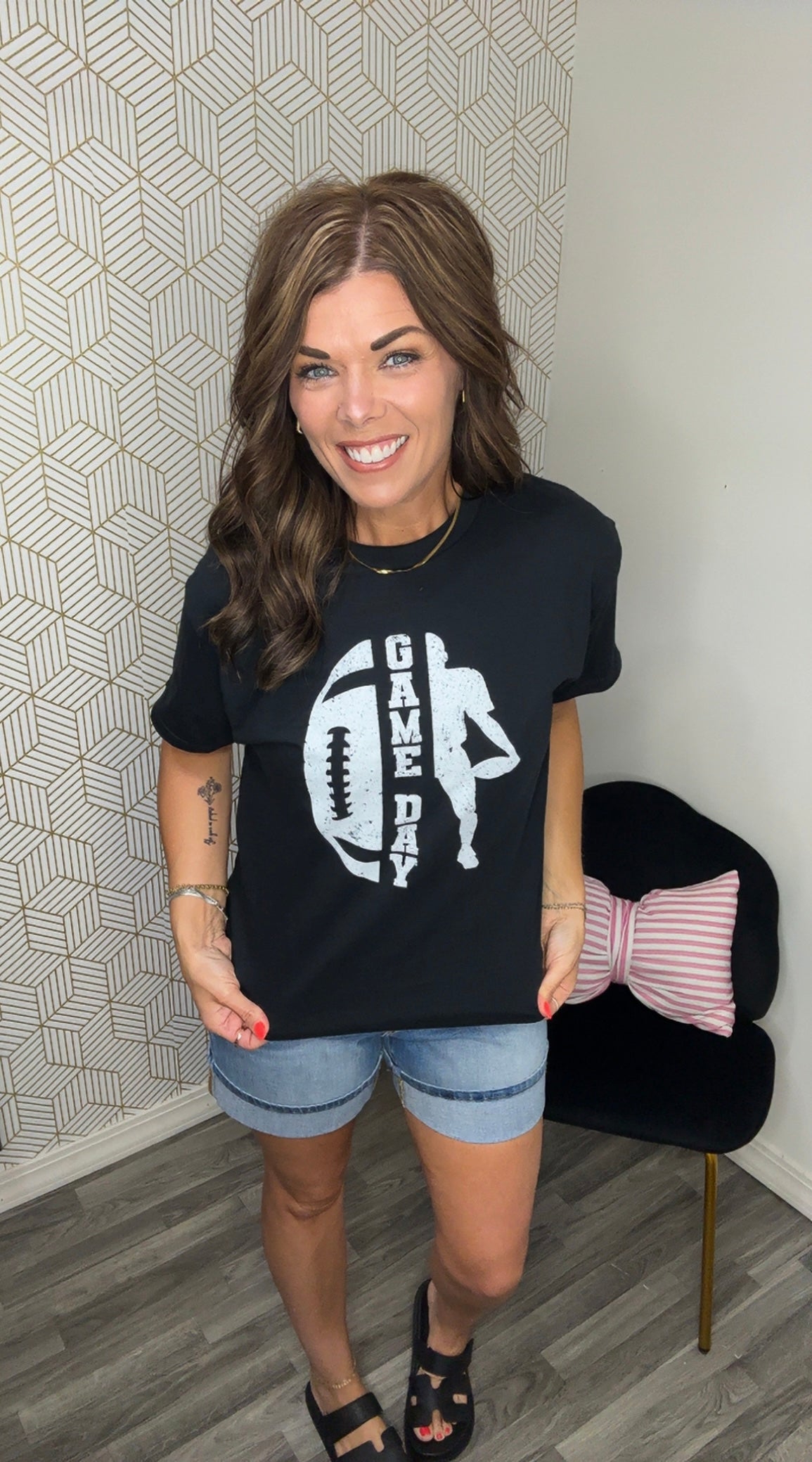 Black Game Day Graphic Tee