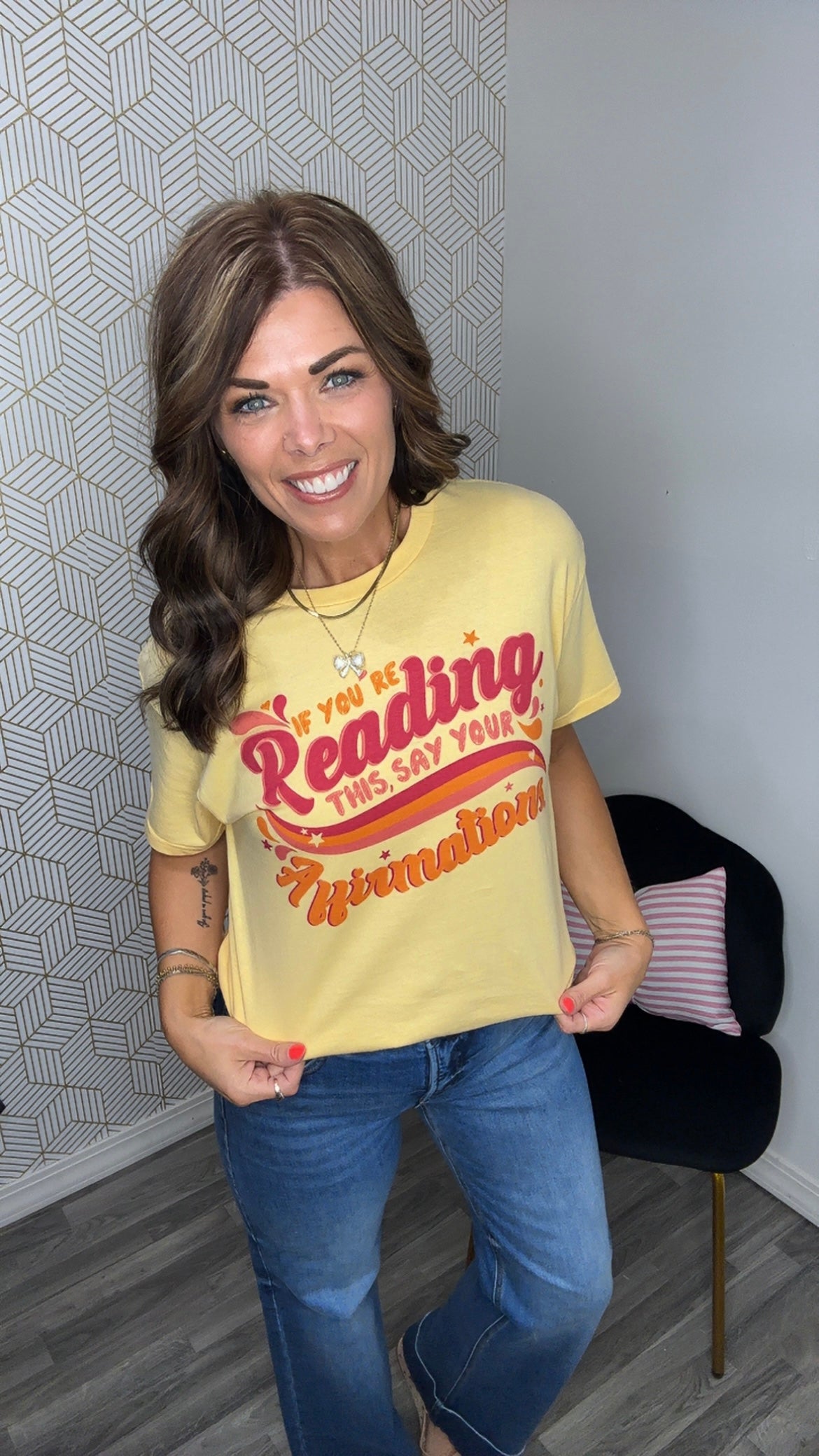 Yellow Haze Affirmations Graphic Tee