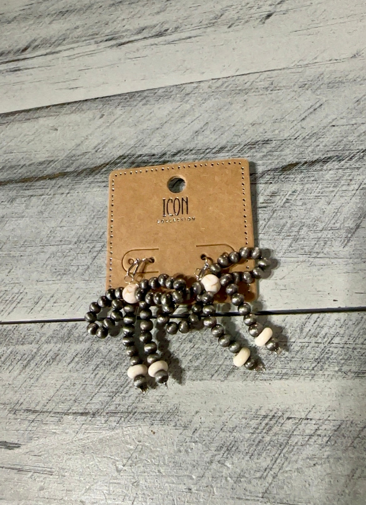 Navajo Pearl Bow Drop Earrings