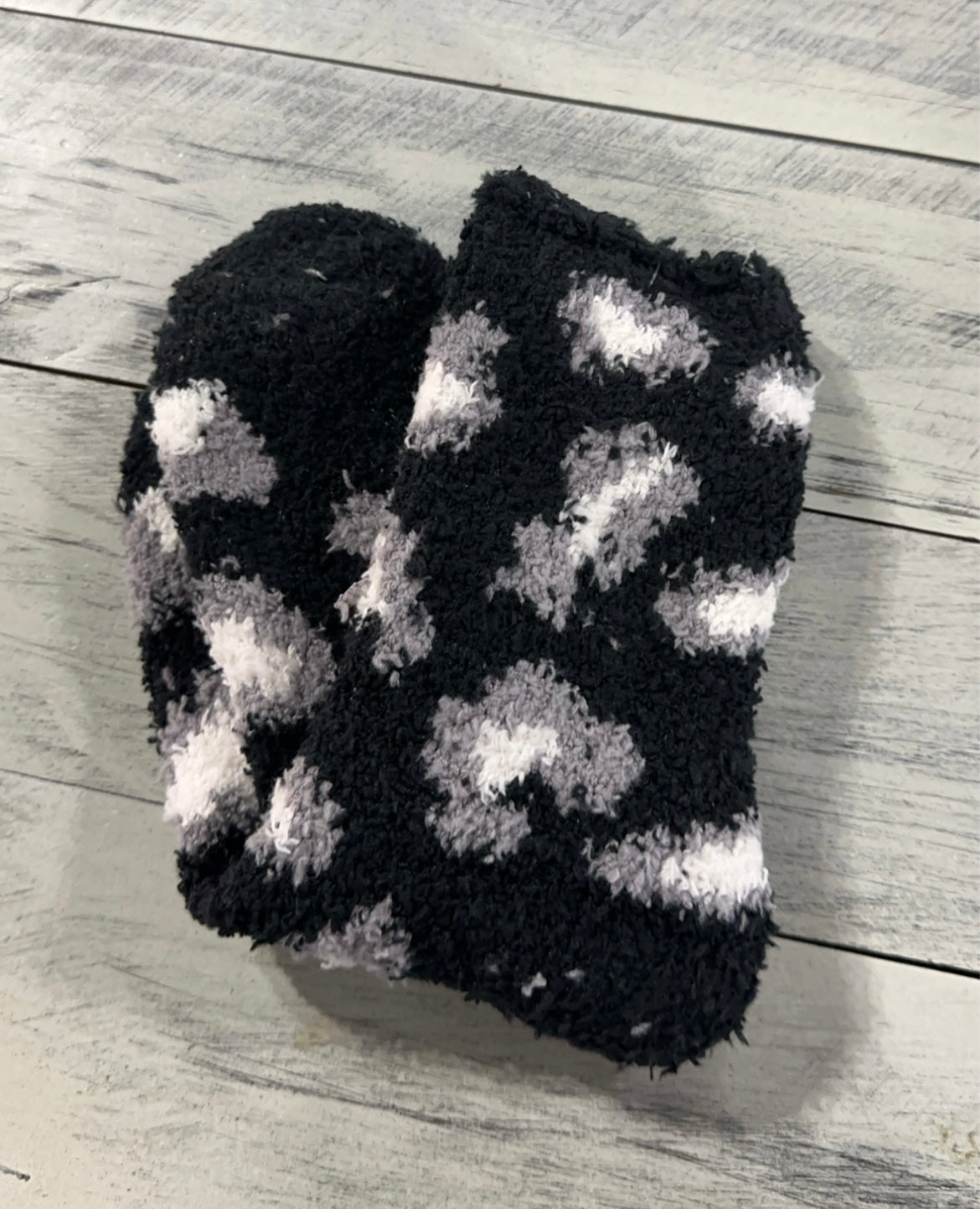 Animal Print Plush Fuzzy Socks