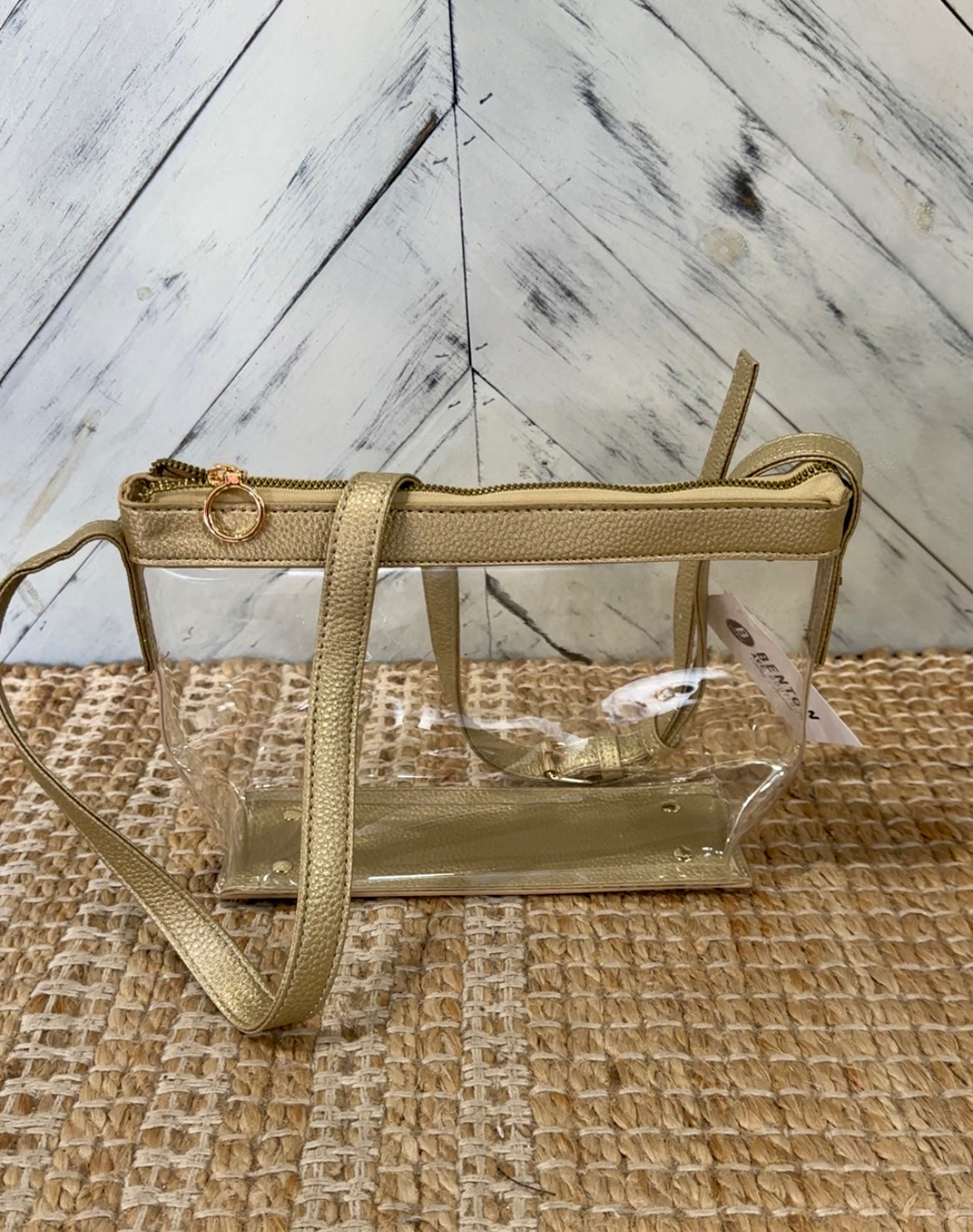 Gold & Clear Crossbody Shoulder Bag