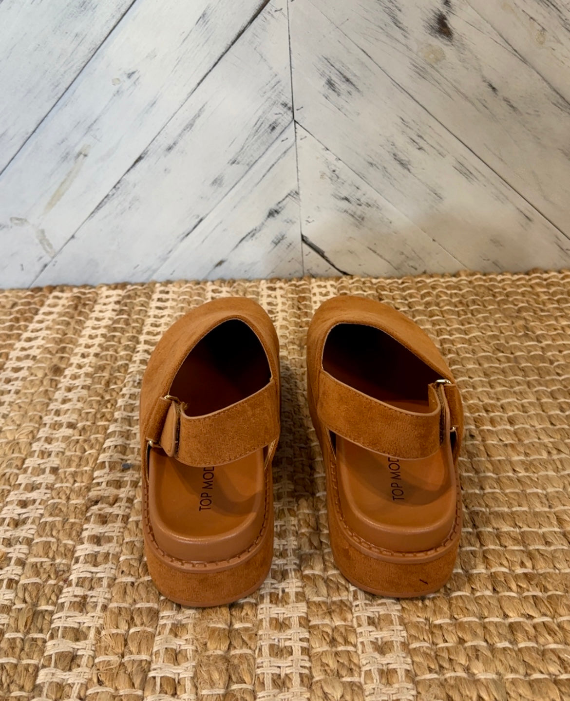 Deep Camel Suede Clogs