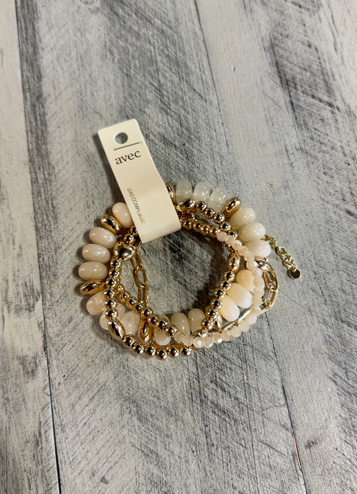 Marble Resin Layered Bracelet Set
