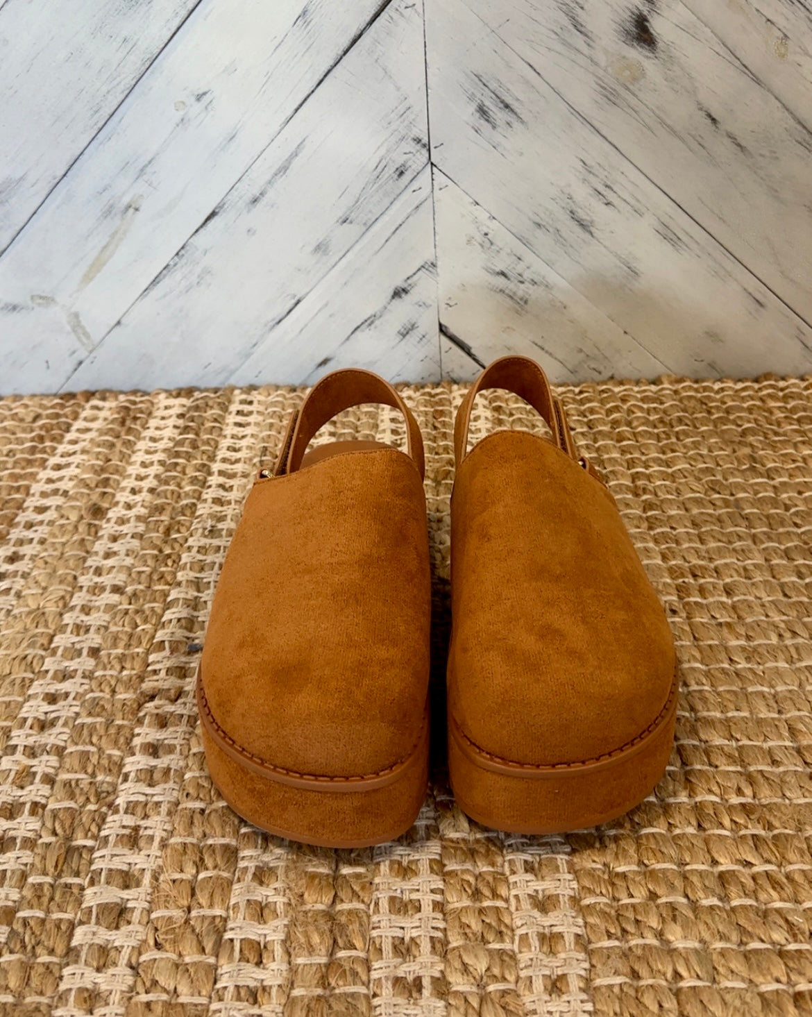 Deep Camel Suede Clogs