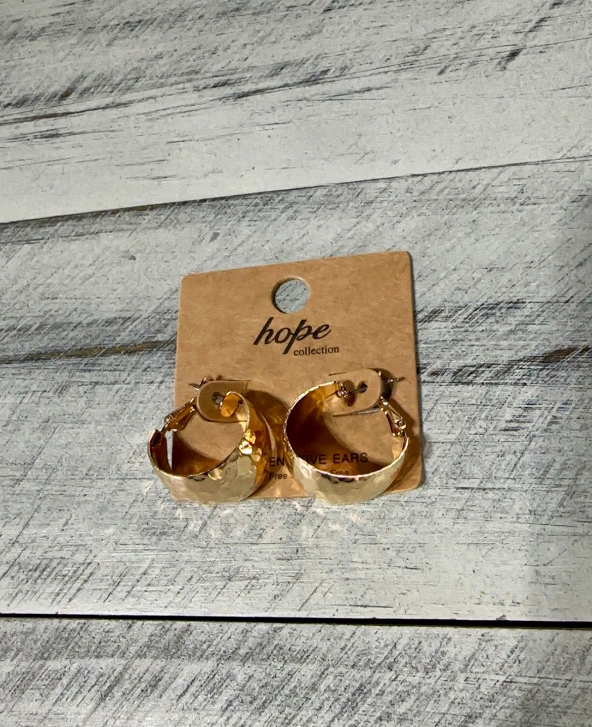 Hammer Textured Hoop Earrings
