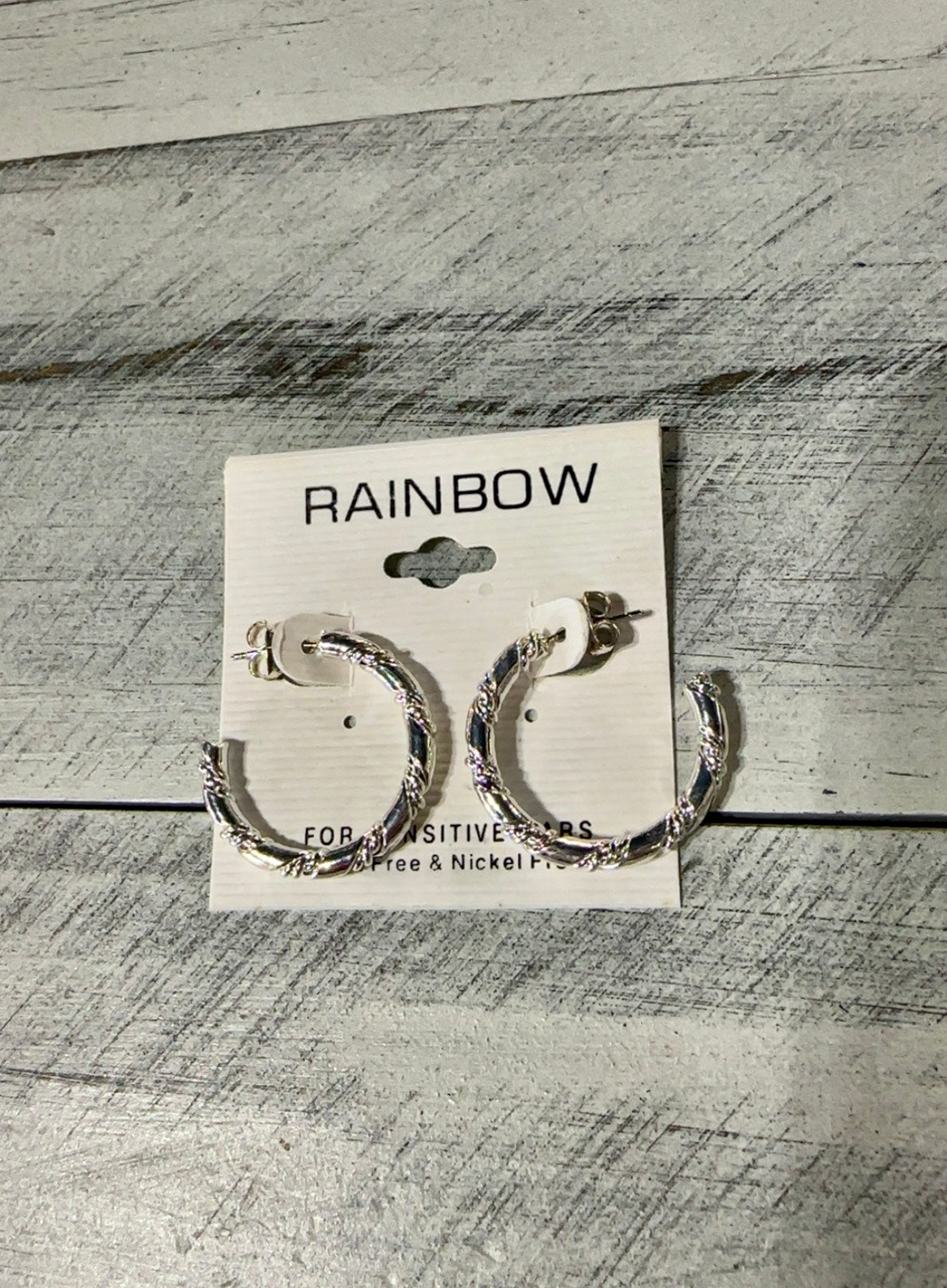Twisted Rope Thin Hoop Earrings