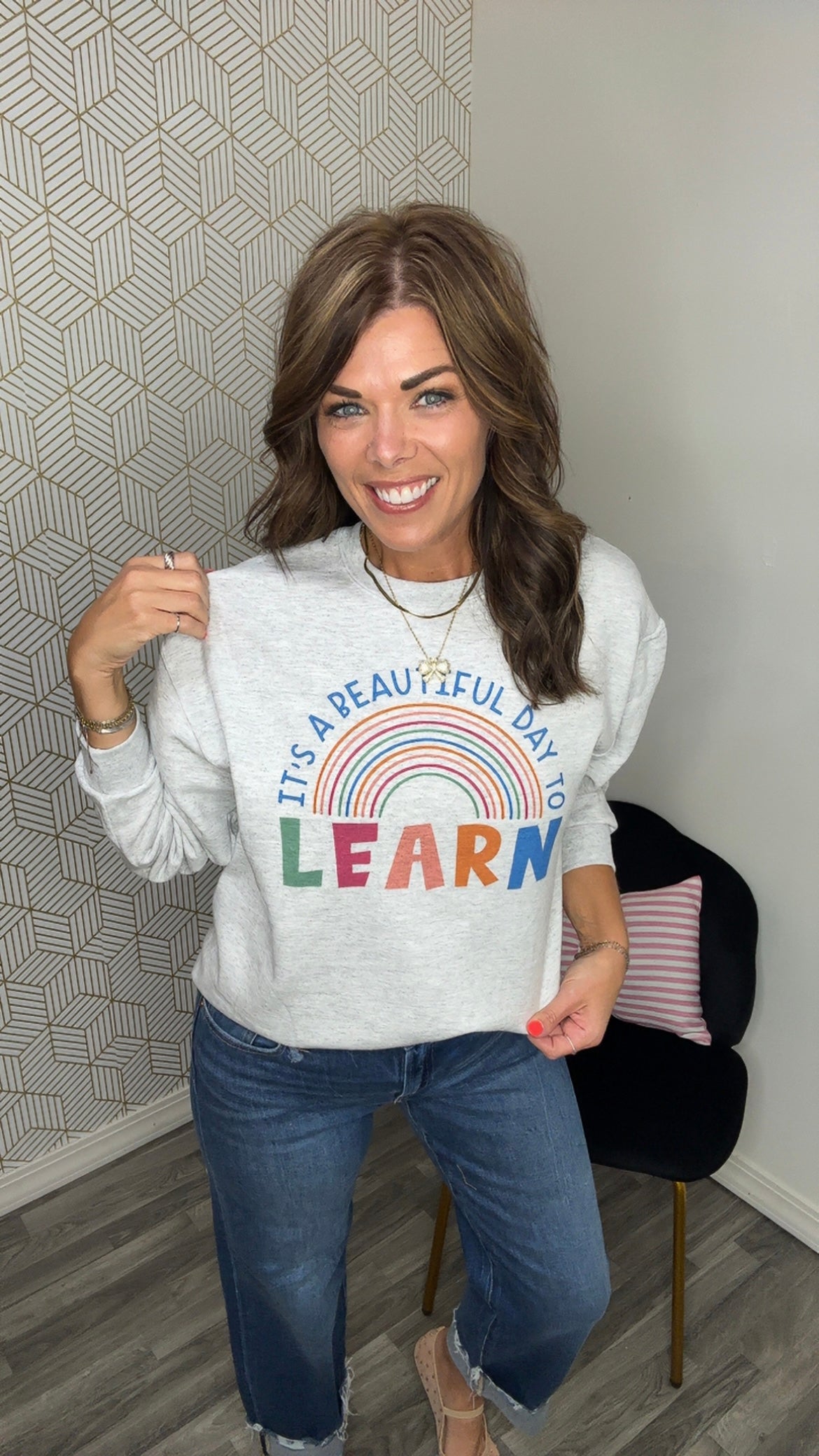 It's A Beautiful Day to Learn Graphic Sweatshirt