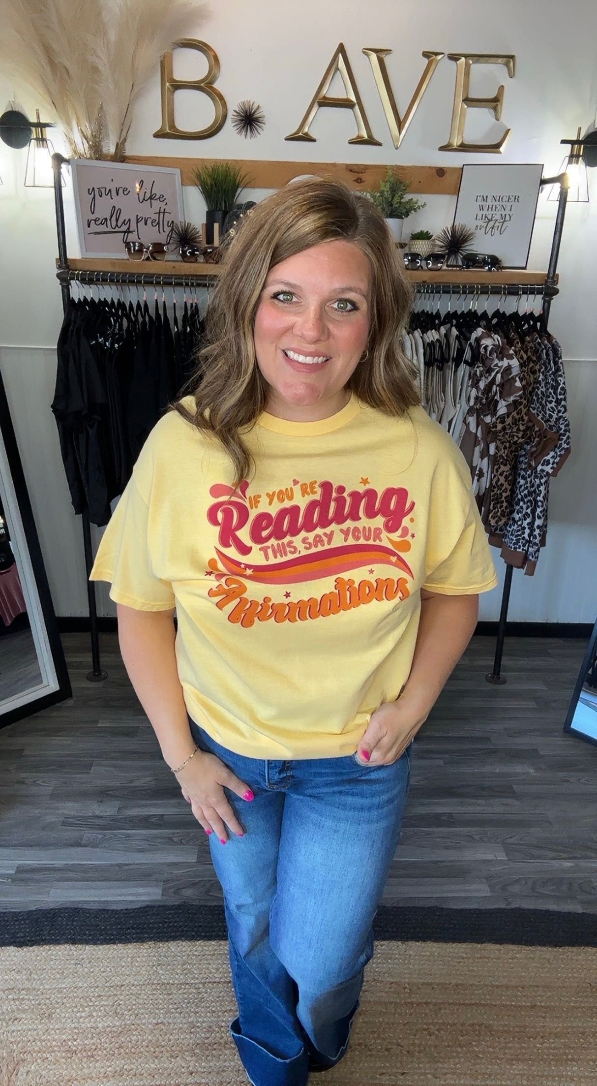 Yellow Haze Affirmations Graphic Tee