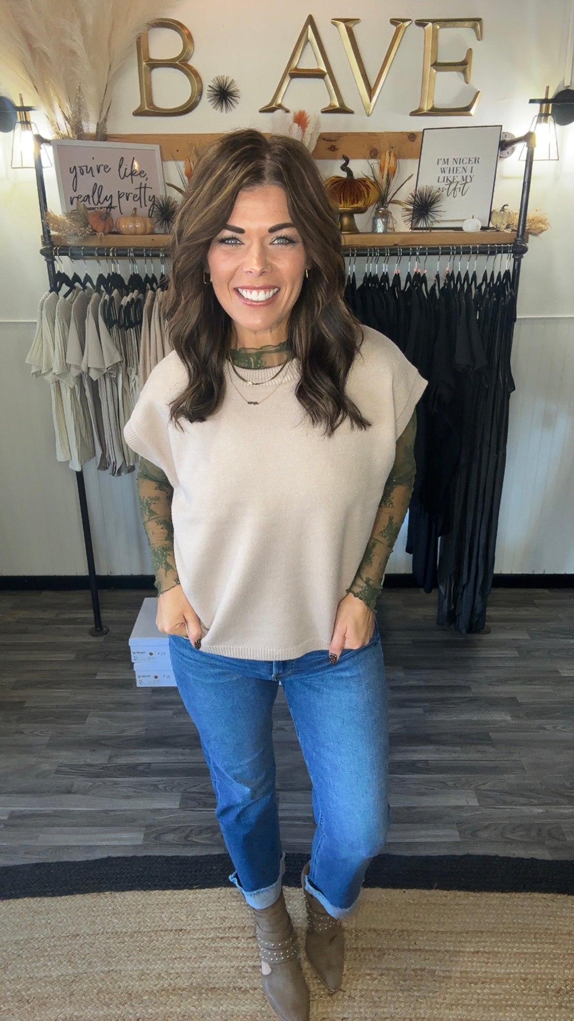 Oversized Sweater Vest