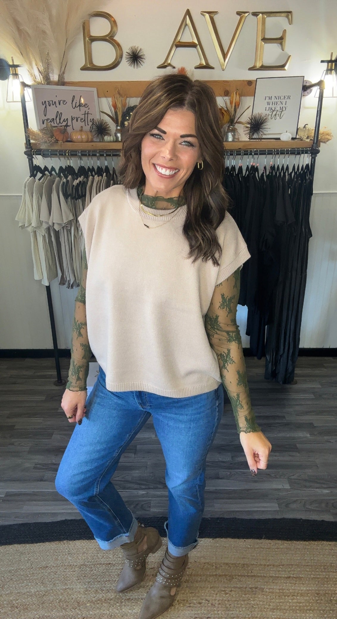 Oversized Sweater Vest