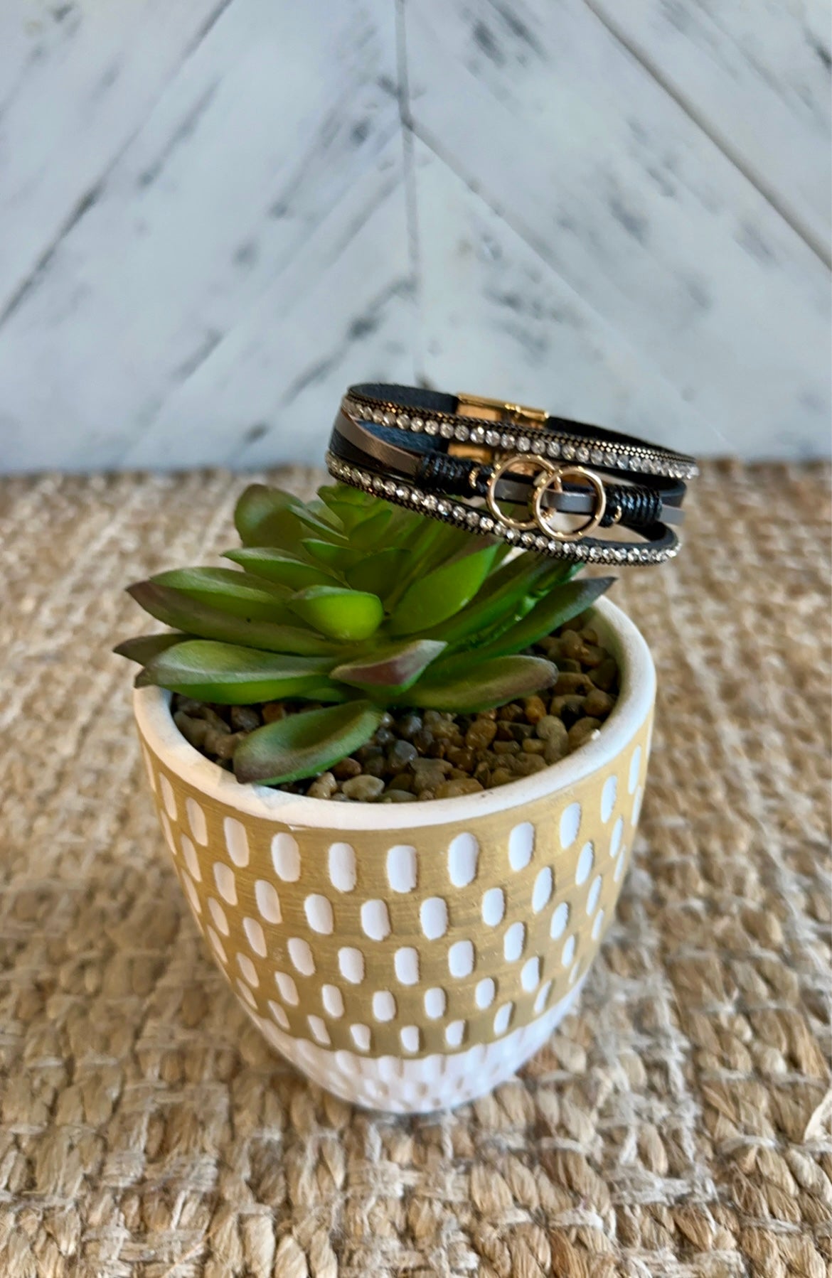 Double Circle Layered Magnetic Bracelet