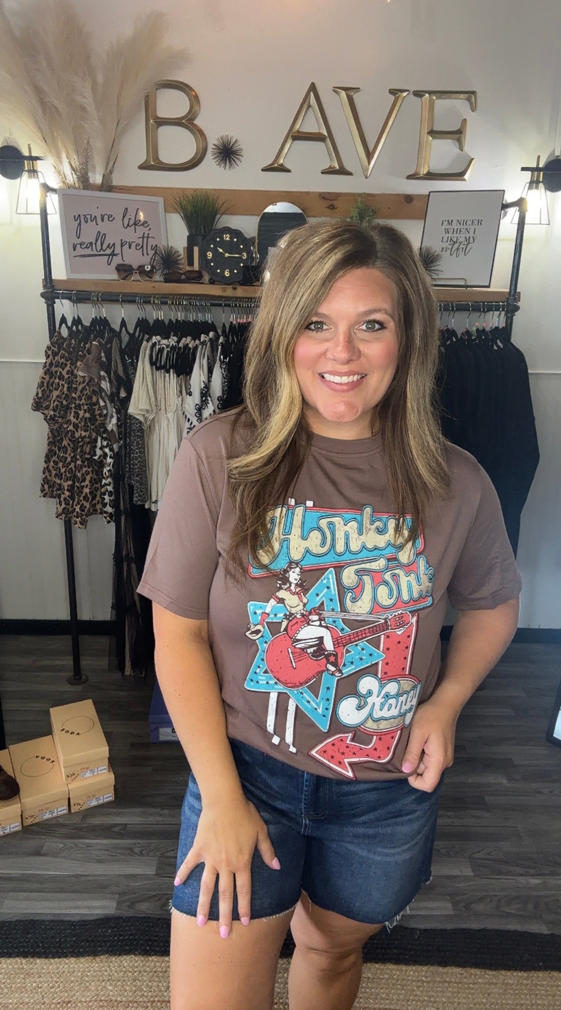 Honky Tonk Honey Western Graphic Tee