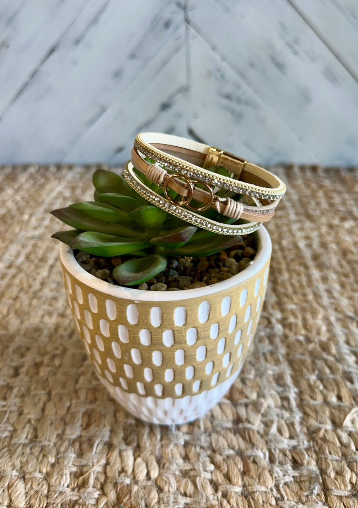 Double Circle Layered Magnetic Bracelet