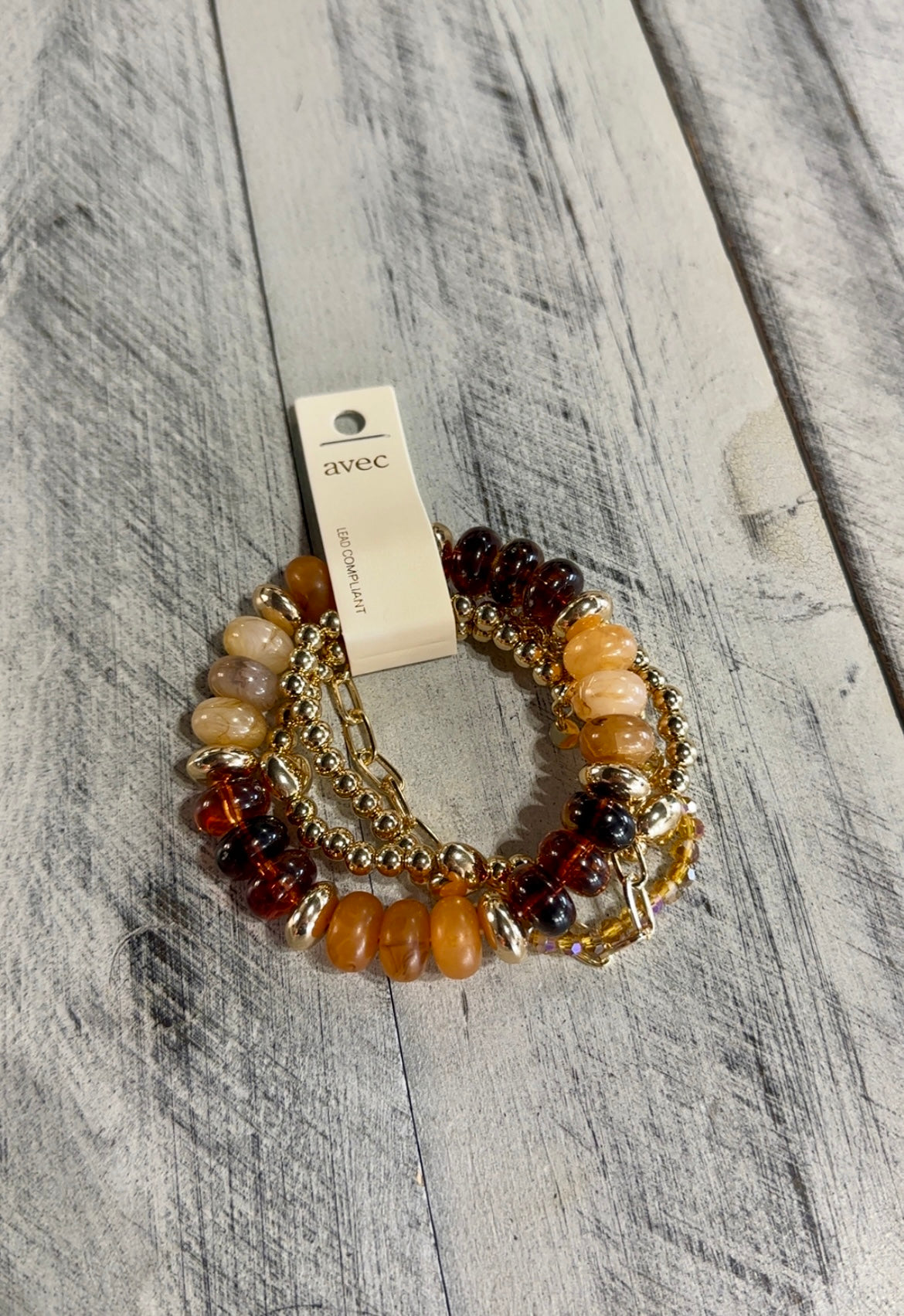 Marble Resin Layered Bracelet Set