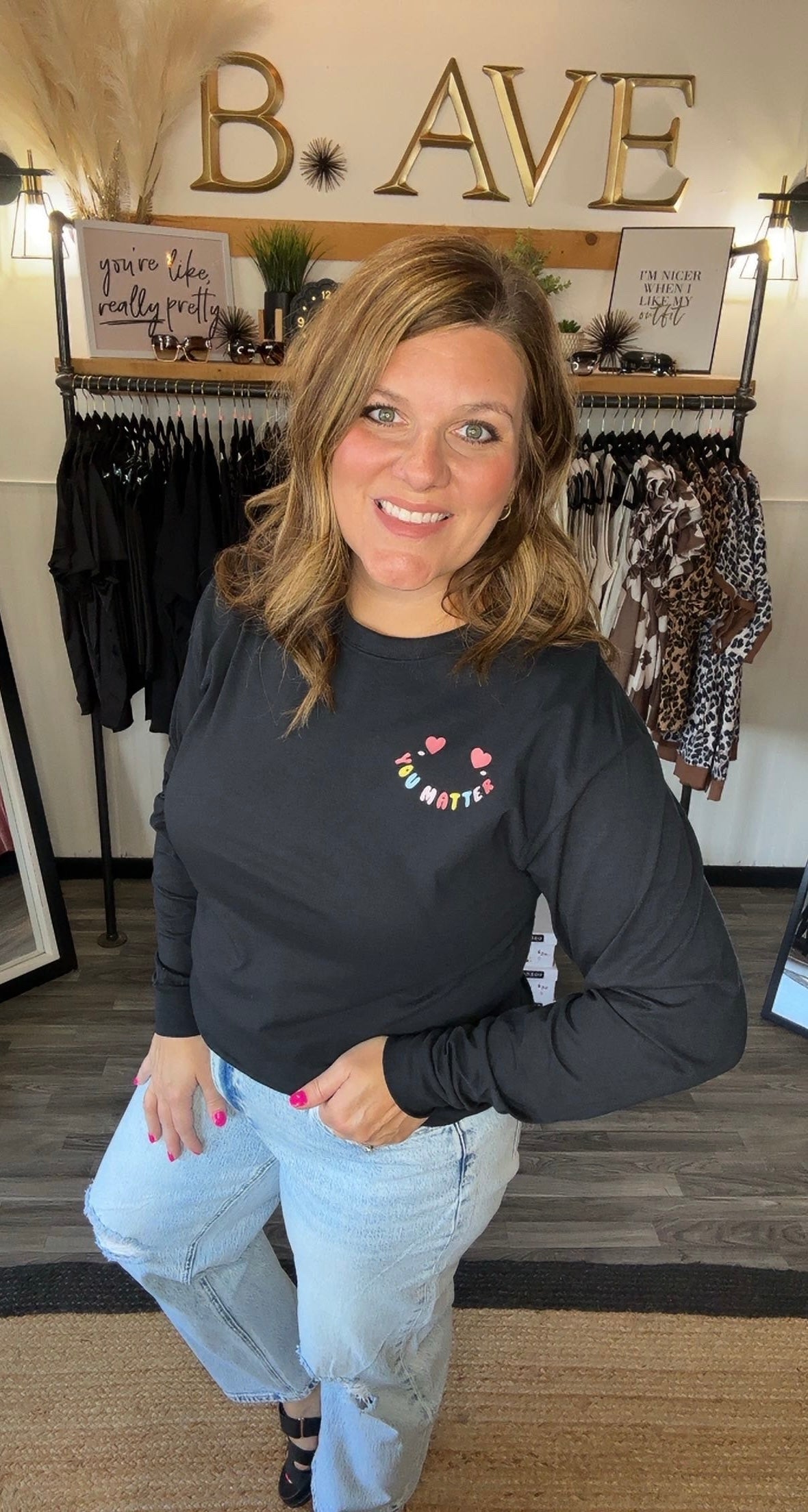 Black You Matter Long Sleeve Graphic Shirt