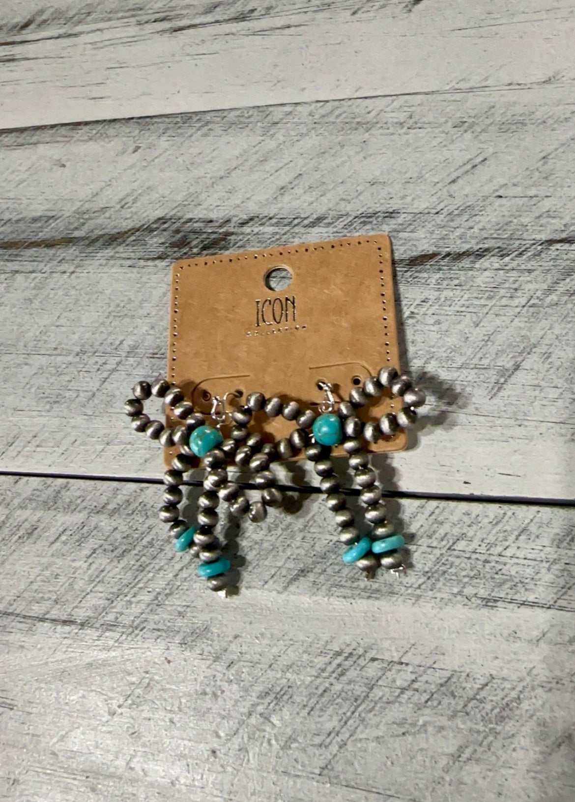 Navajo Pearl Bow Drop Earrings