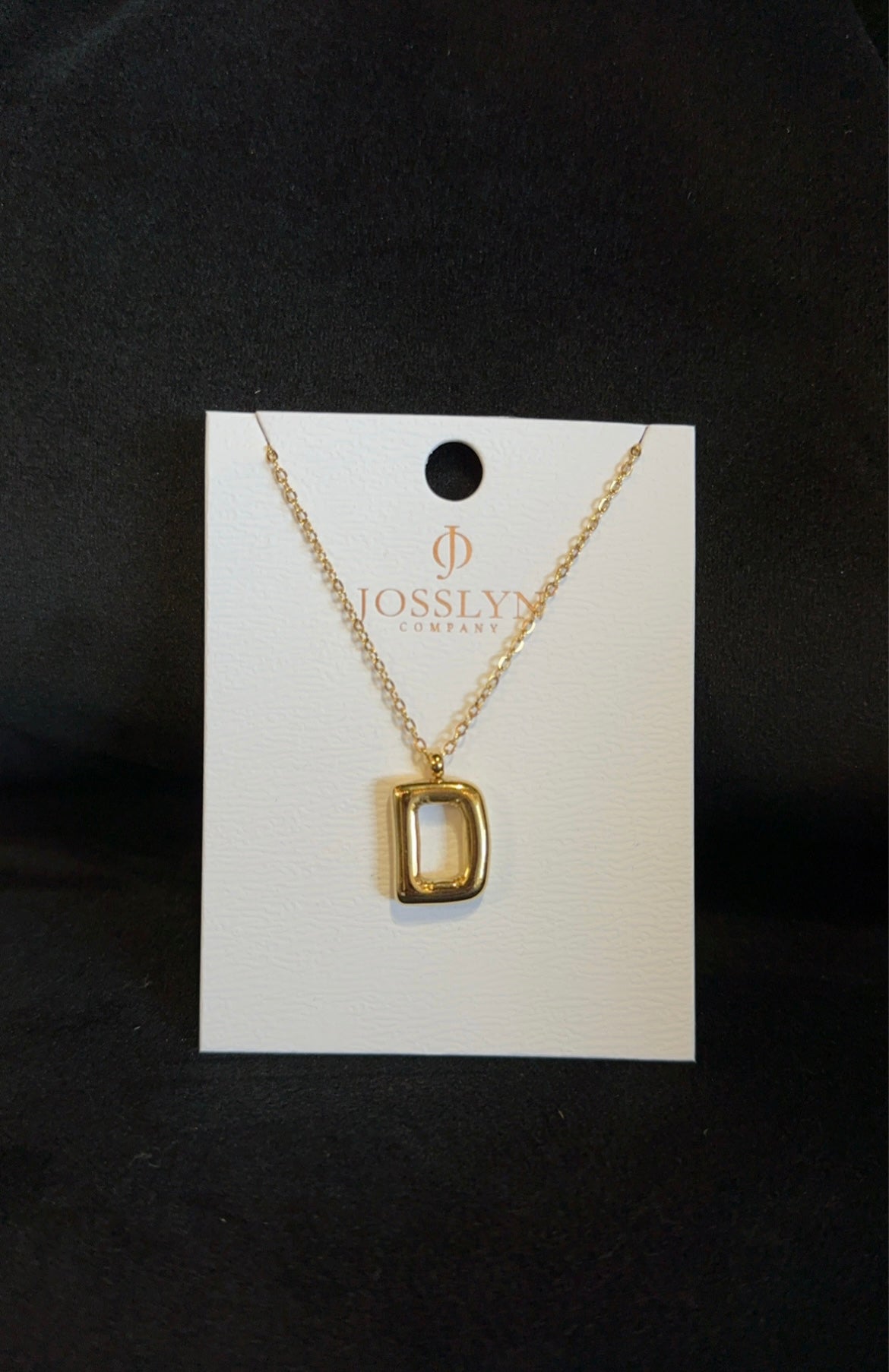 Gold Bubble Balloon Initial Necklace