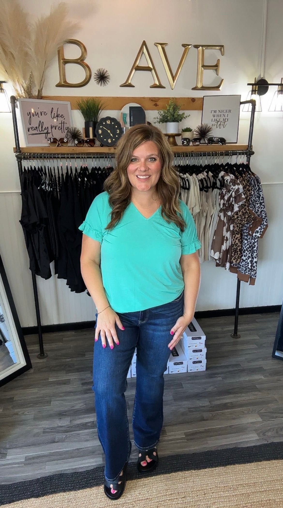 Jade Ruffled Sleeve Top