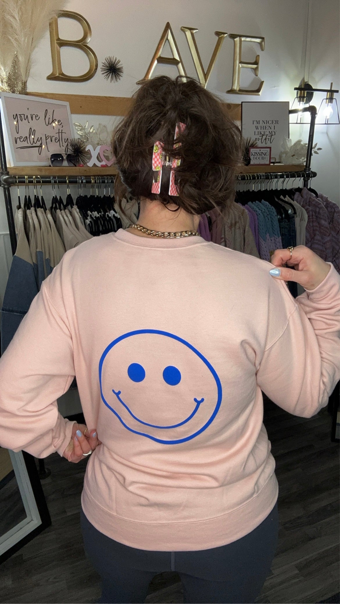 Blush Have a Nice Day Sweatshirt