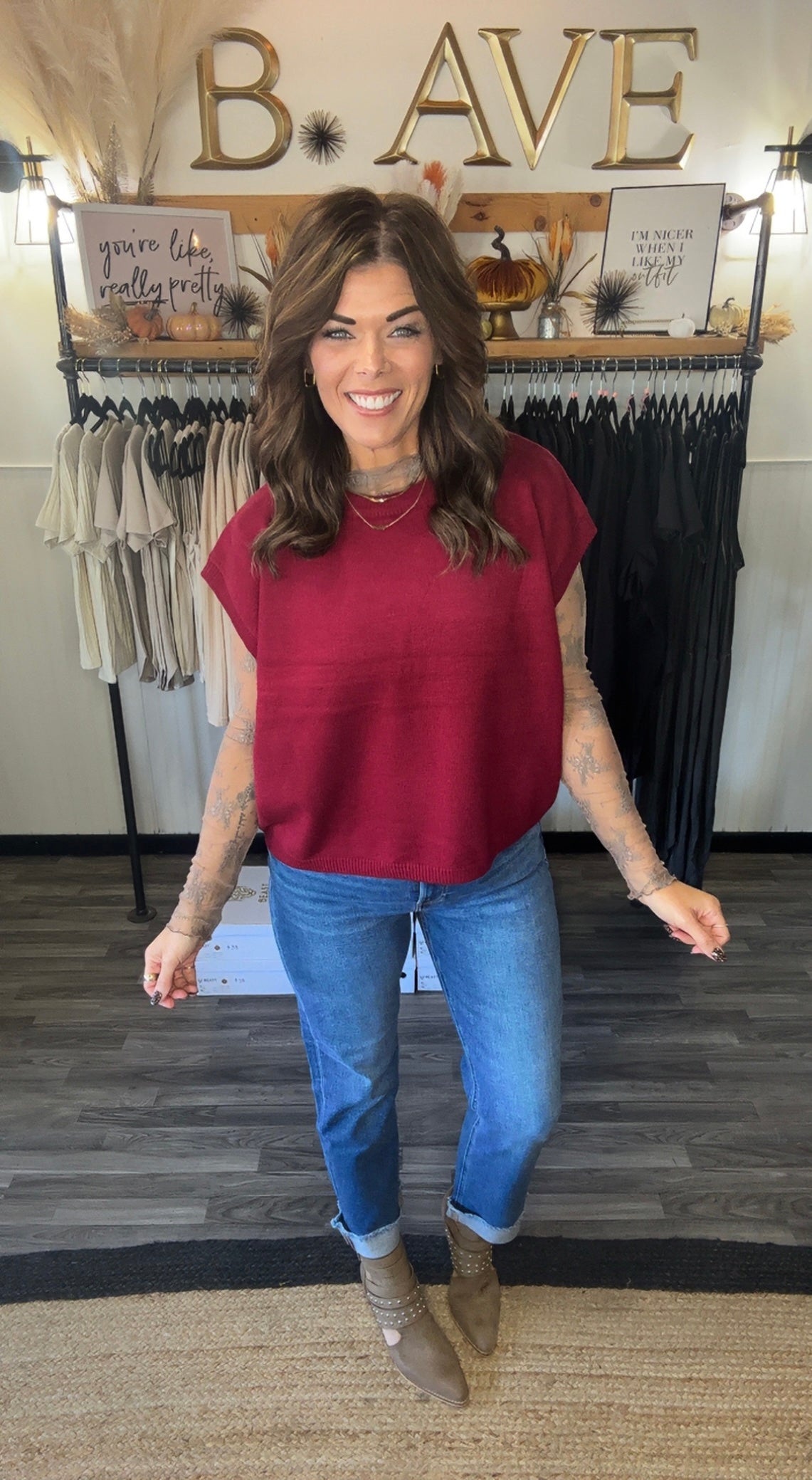 Oversized Sweater Vest
