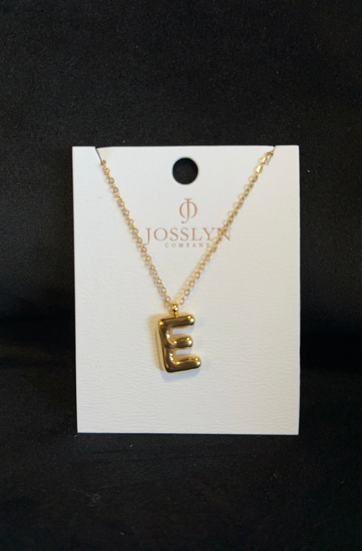 Gold Bubble Balloon Initial Necklace