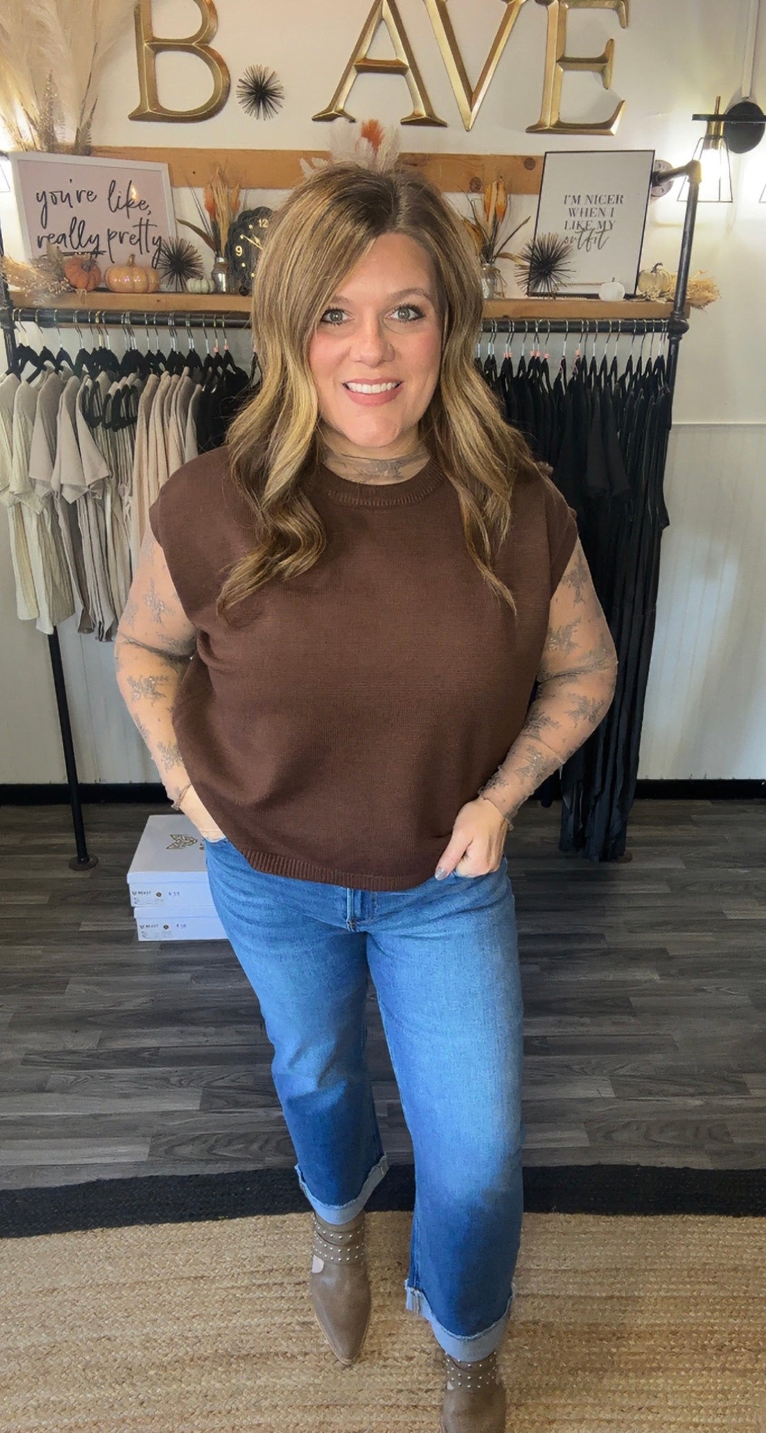 Oversized Sweater Vest