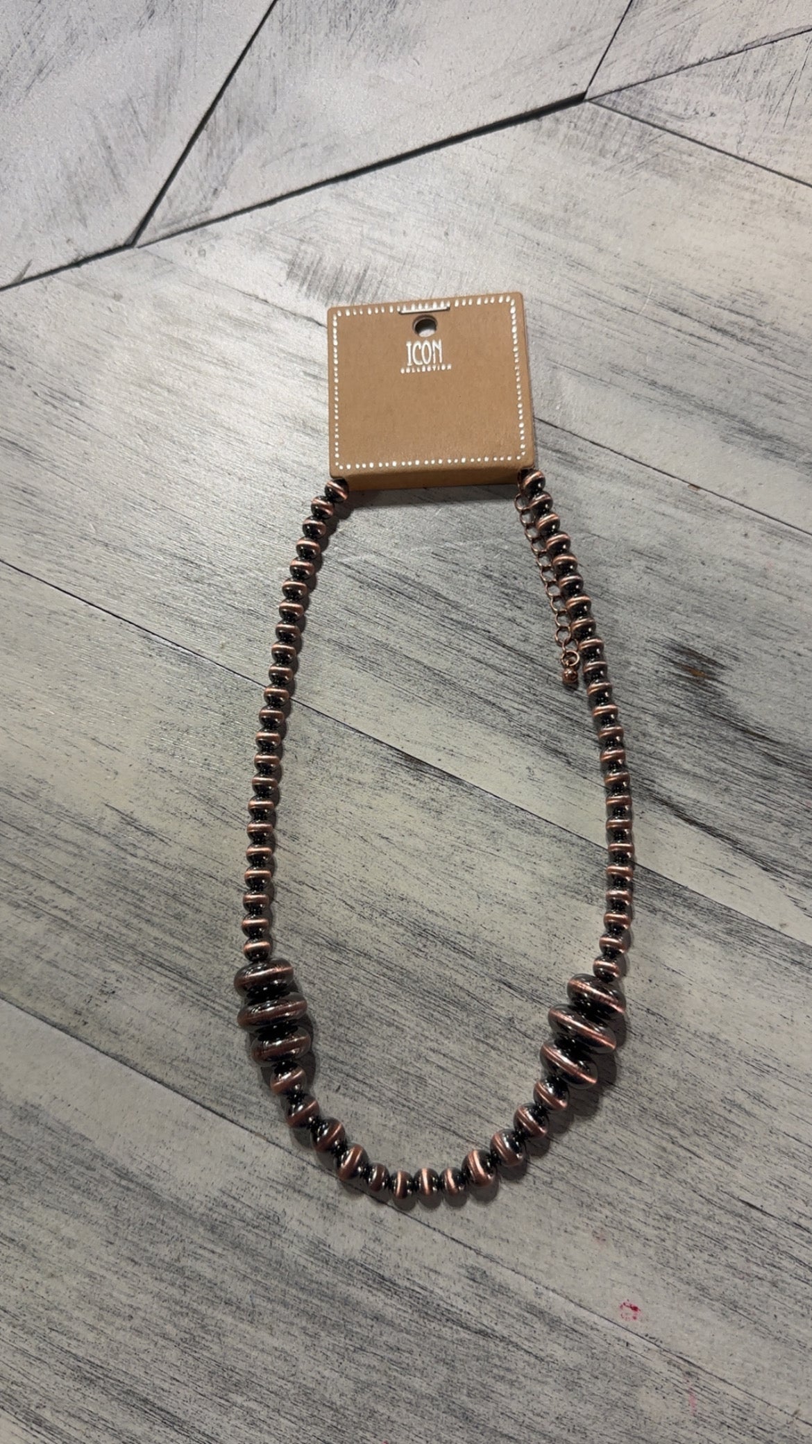 Copper Navajo Pearl Statement Necklace